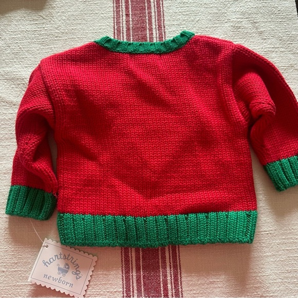 Vintage Hartstrings NEW Christmas SANTA Knit Sweater Outfit Newborn 6-9 Months - Picture 11 of 14